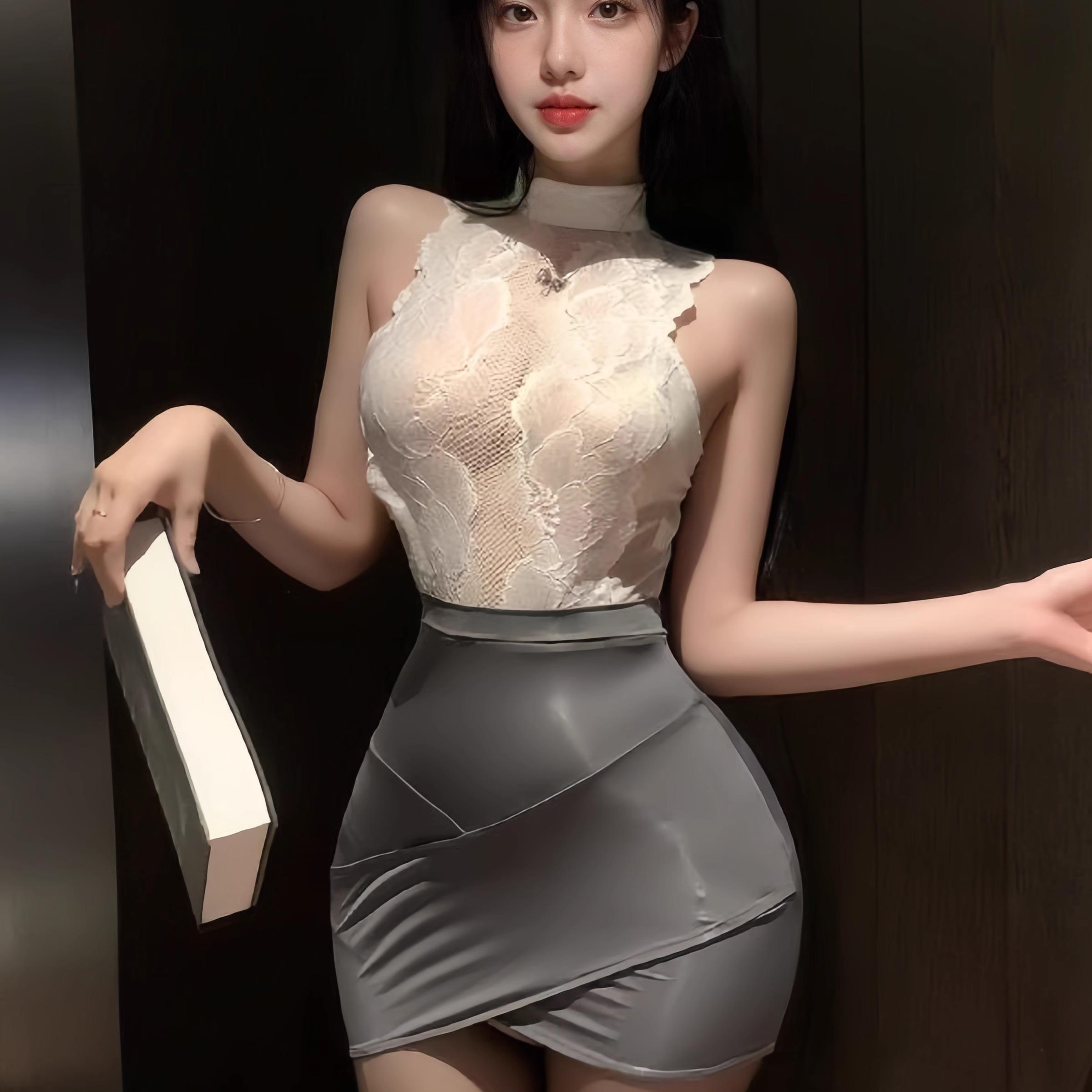 大码性感蕾丝秘书制服套装角色扮演夜店派对纯欲风趣味约会穿搭qq