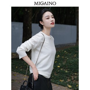 外穿打底衫 MN34WH631 温柔毛衣气质宽松上衣套头针织衫 曼娅奴女装