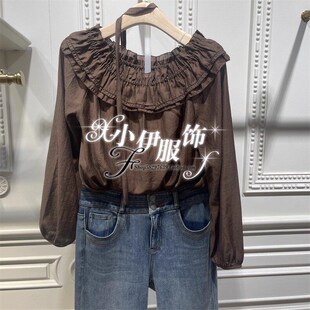 曼娅奴商场专柜正品2025年新款秋装优雅衬衫女 MP32AC021