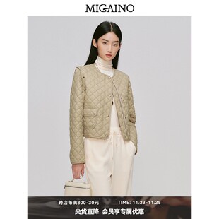 轻薄棉服上衣MO44FA604 轻奢简约可拆衣袖 曼娅奴2024年冬季 新款