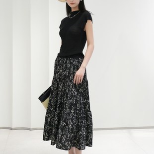 2025夏新款 Migaino曼娅奴女装 高腰显瘦雪纺碎花半身裙MP24EB705