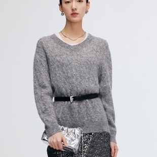 小众设计软糯针织毛衣MP12WH271 新款 曼娅奴女装 2025年春季