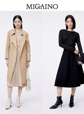 Migaino曼娅奴毛针织衫女2024早春新款时尚百搭亮丝毛衣MO12WH205