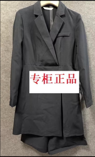 曼娅奴正品2023年新款冬装女装职业时尚外套+裤子套装MN32MC009