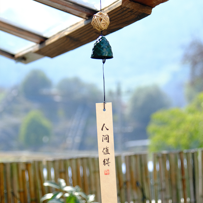 天兰美禅意藤制铜风铃挂饰挂件