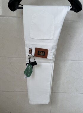 威尚梵恩斯男士商务春夏秋薄款莱赛尔休闲白色牛仔裤吊牌价1699元