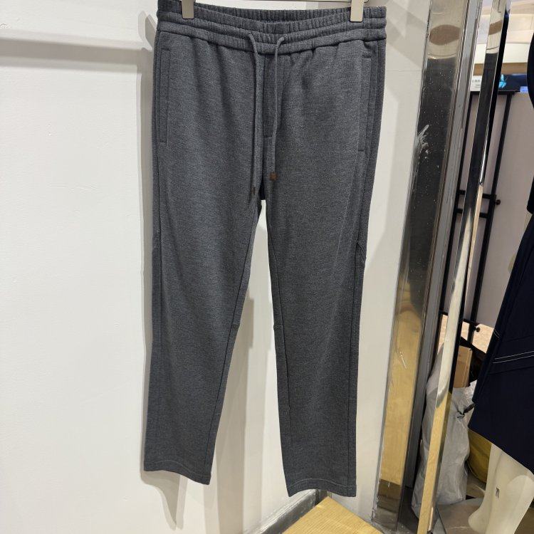 依文男士羊毛莫代尔春秋款长袖灰色运动休闲裤套装T恤裤原1980元