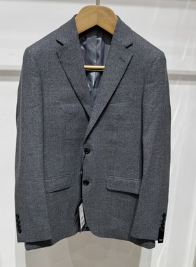 依文男士商务意大利进口REDA面料纯绵羊毛灰色西服西裤吊牌4580元