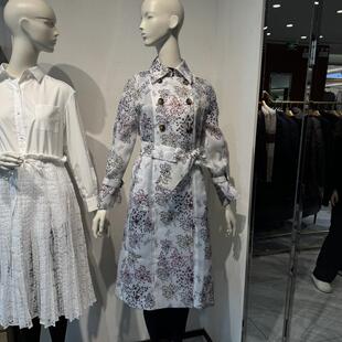 EVE 专柜同款 CINA 白色风衣1880元 女士中国风气质显瘦职业装 依文