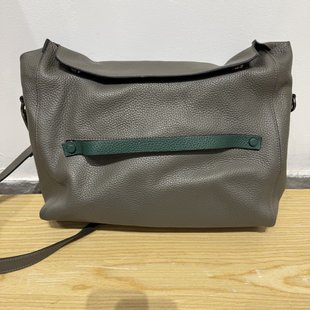 依文正品男士高档牛皮休闲旅游上班工作灰色商务背提包平板电脑包