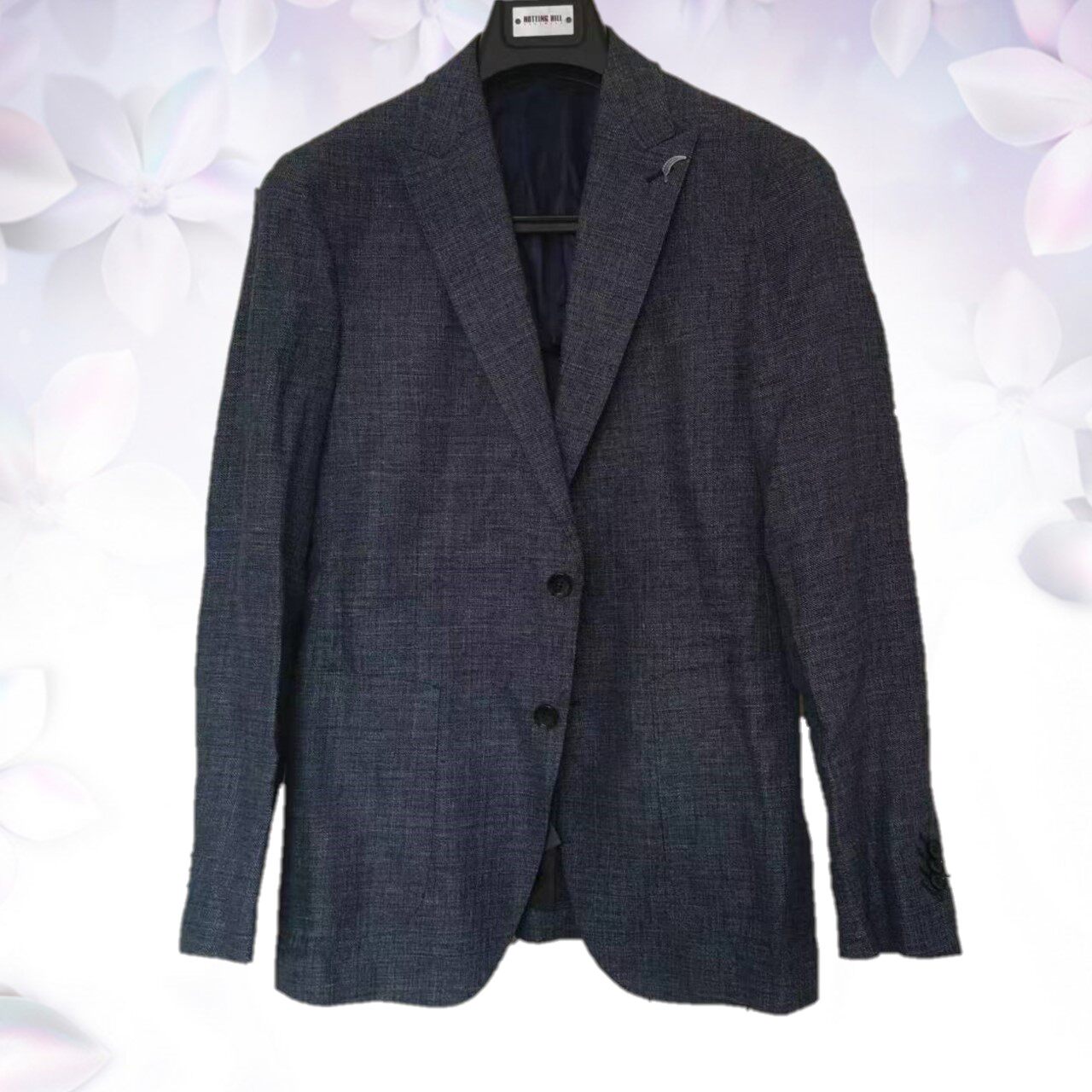 依文正品凯文凯利意大利进口reda兰色亚麻 羊毛戗驳领西服3980元