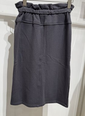 依文EVE CINA女士商务显瘦职业上班纯棉灰色半身裙裙子专柜同款