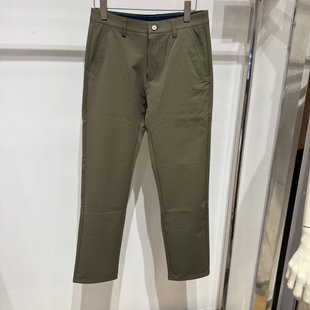 威尚男士商务熔岩加绒秋冬厚款弹力卡其绿黑色小直筒休闲裤1699元