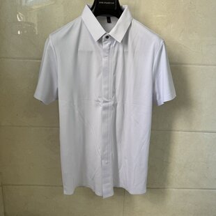 威尚梵恩斯男士商务休闲凉感抗皱透气翻领短袖拉链衬衫T恤1499元