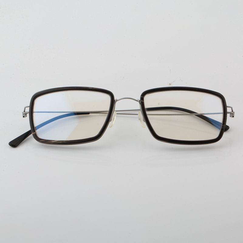 特价清仓超轻牛角黑色近视镜男复古手工牛角眼镜配近视镜架男9049