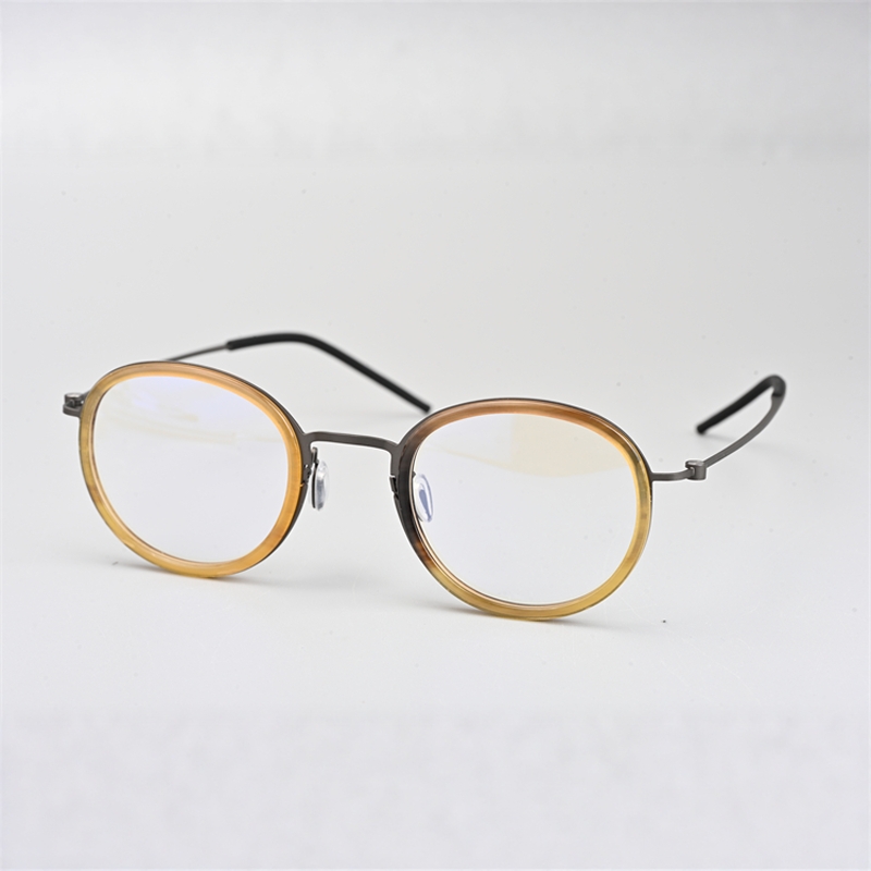 复古超轻全框镜框男复古手工眼镜牛角眼镜配近视防蓝光镜架男6639