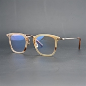 复古超轻方框手工眼镜牛角眼镜框架可配近视镜眼镜男女同款 6635