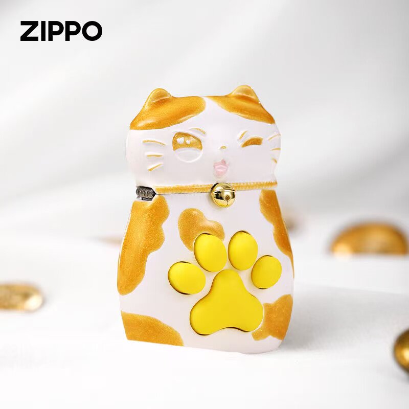 zippo打火机窄机套壳萌趣猫咪
