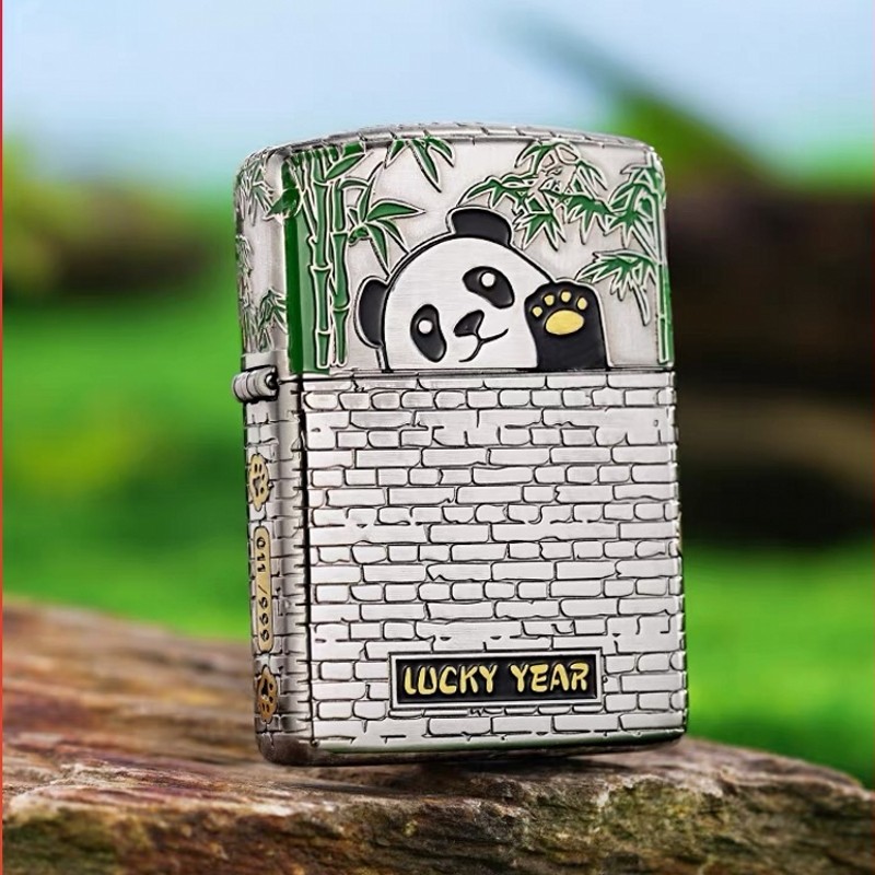 zippo打火机盔甲机填漆越狱熊猫