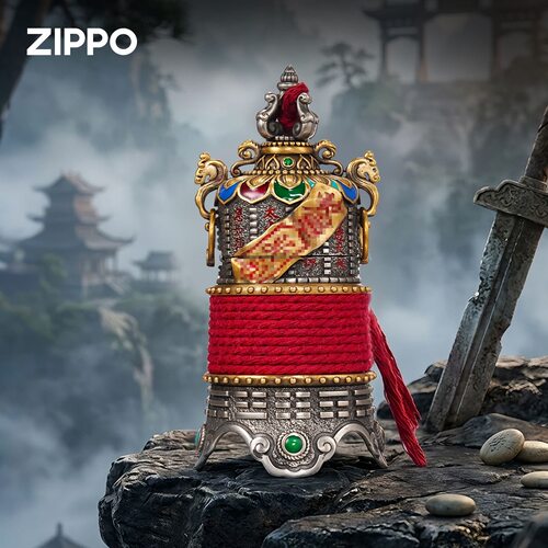 zippo打火机古银窄机雷令三清铃