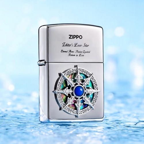 zippo打火机镜面贴章爱情罗盘