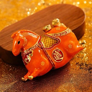 zippo打火机正品 镀金窄机重甲贴章琉璃唐马 男士防风机煤油礼物