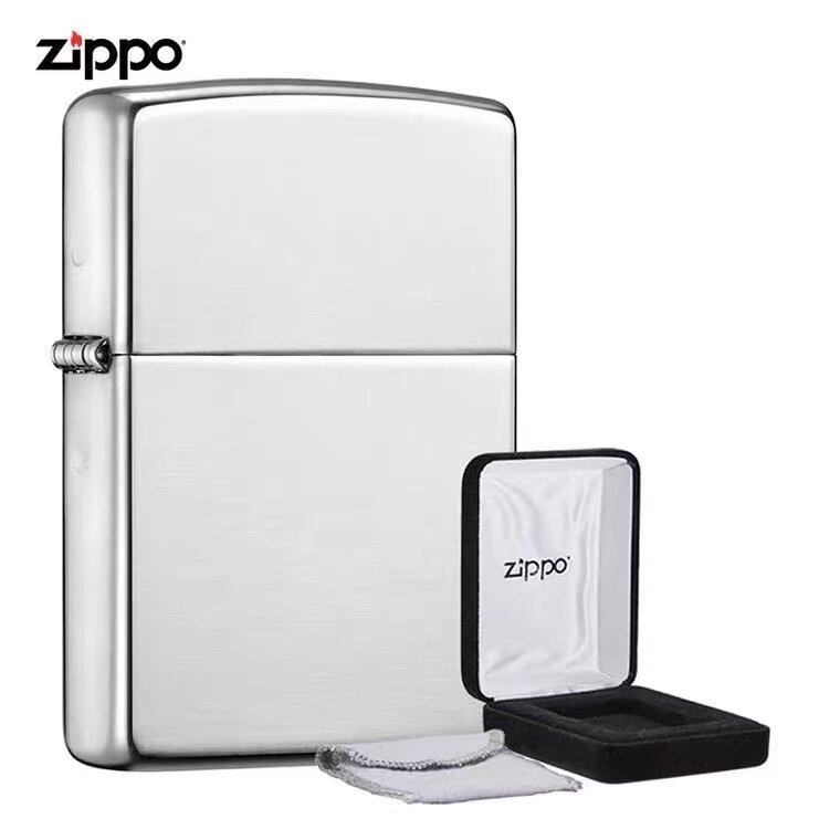 zippo打火机纯银15号镜面