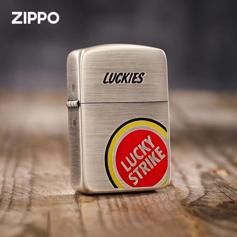 zippo打火机1941熏银填漆好彩