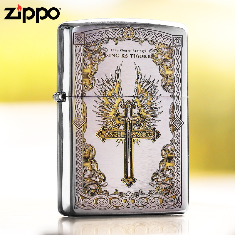 zippo镀铬拉丝收藏礼品打火机