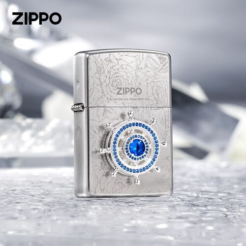 zippo打火机磨砂贴章星海罗盘