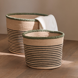 草编收纳篮编织筐零食玩具收纳箱内衣书本收纳筐桌面收纳盒藤编篮