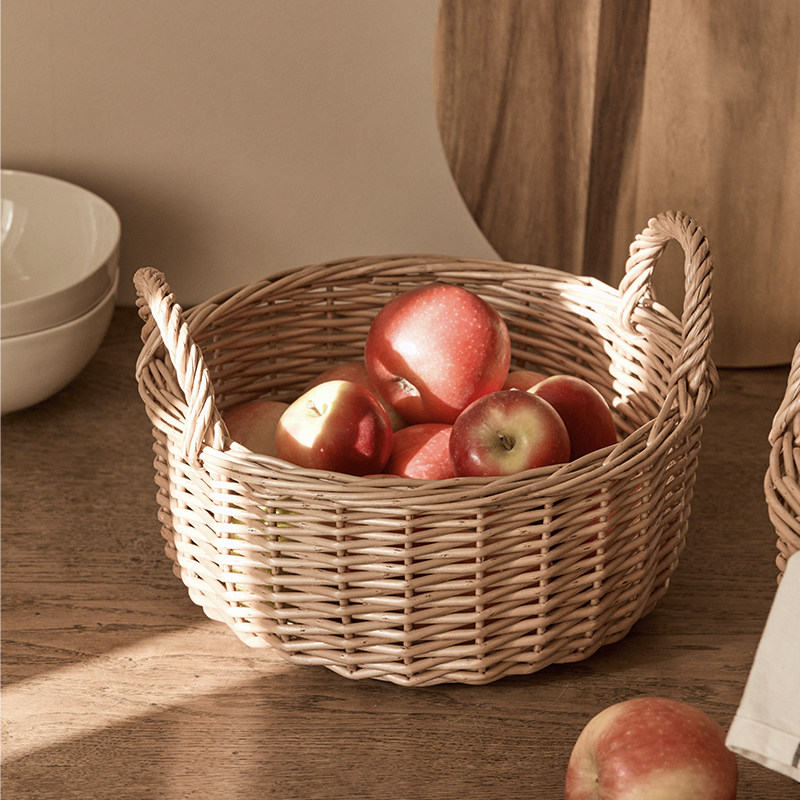 藤编柳编面包水果篮子