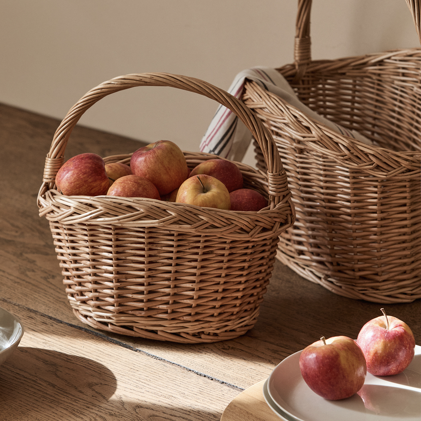 野餐篮藤编水果篮购物篮