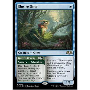 万智牌 MTG 简中 平/闪 匿迹水獭 艾卓仙踪 WOE