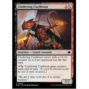 万智牌 MTG 烬燃割喉客 BLB 斑隆洛 英文闪