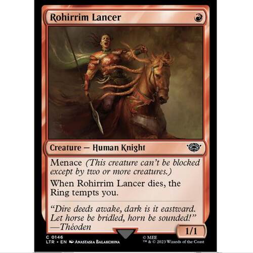 万智牌 MTG 魔戒：中州传说 LTR 洛希尔人枪骑兵 平/闪