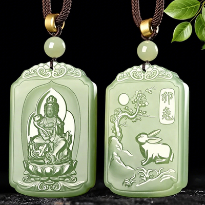 和田玉生肖本命佛吊坠男玉佩玉牌