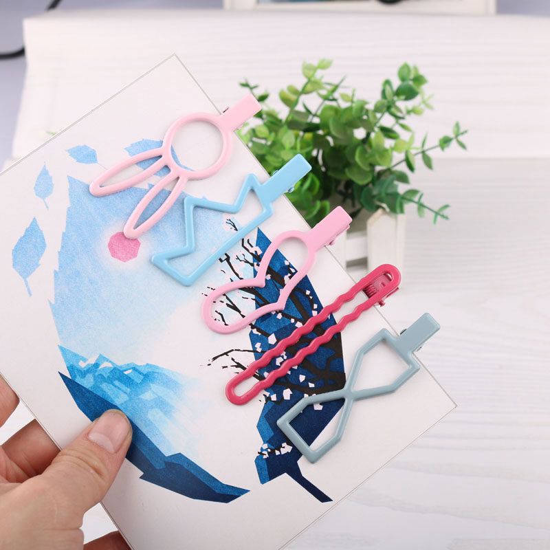 ins网红可爱兔子发夹糖果色小夹子刘海夹一字夹发饰品