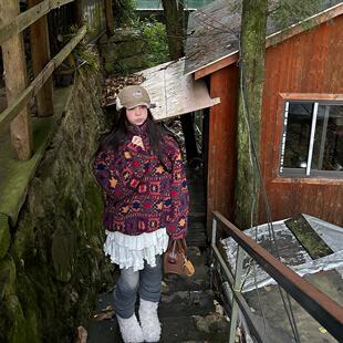 游牧 Eve 复古羊羔毛 冬天 女孩套头加厚外套女上衣