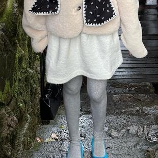 韩系女孩一条厚厚 Eve bi买 冬天 呢子半身裙女