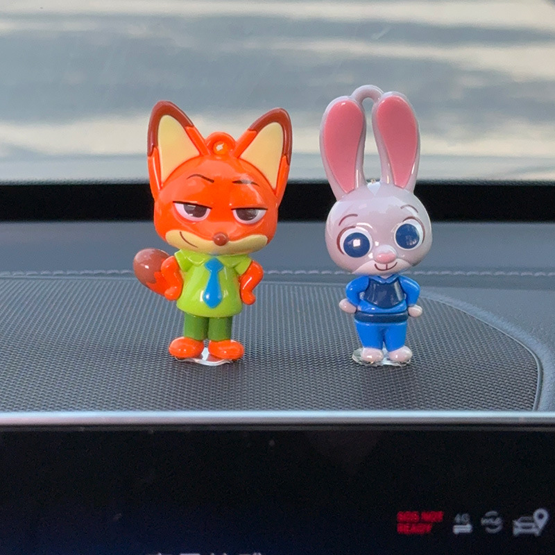 朱迪尼克可爱疯狂动物城车载中控屏幕显示器装饰汽车小摆件