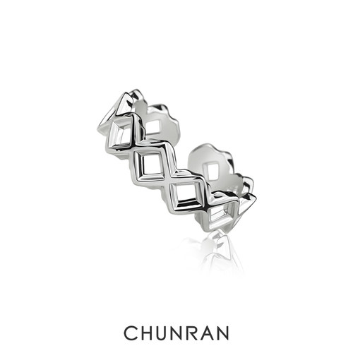 CHUNRAN春十字编织纯银戒指