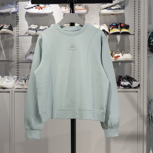 李宁卫衣女士2024秋季 健身系列宽松休闲套头无帽卫衣AWDU162 新款