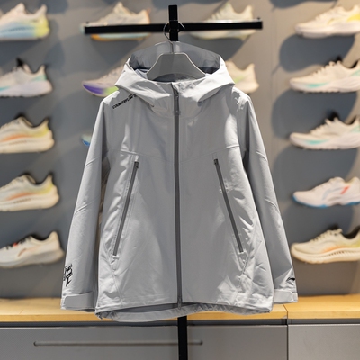 李宁户外CF溯万龙甲黑龘冲锋衣女子2026新款宽松连帽外套AEMW014