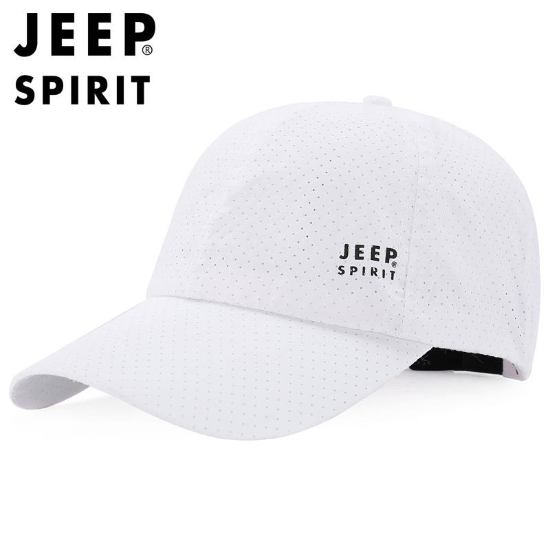 JEEP吉普棒球帽男士防晒鸭舌帽速干夏季户外薄款女士遮阳网眼帽子