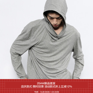 T恤衫 莱赛尔天丝绕领交叠连帽长袖 AW25 7440