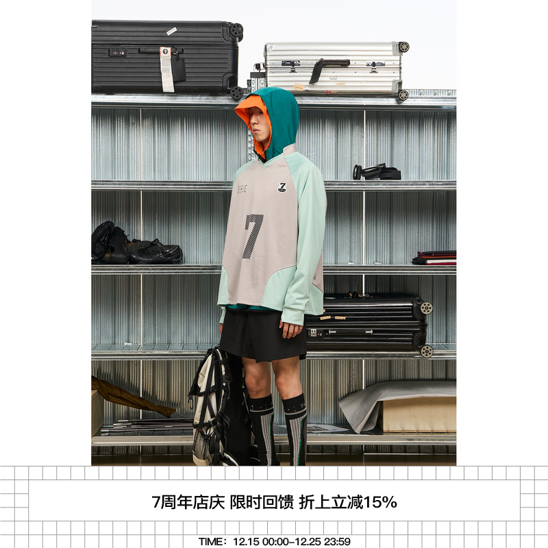 长袖原创潮牌青年球衣长袖T恤