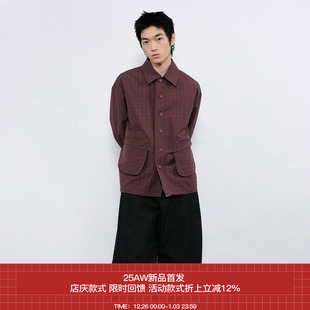 AW25 双色泡泡纱肌理外置插袋衬衣夹克 7440