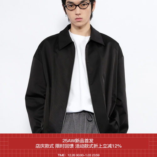 7440371宽松褶裥廓形拉链夹克