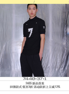 7440 37 1 SS25 紧身小高领亲肤高弹77印花训练球衣T恤